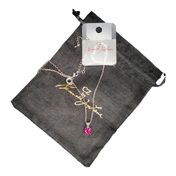 Kenneth Jay Lane Round CZ Classic Pendant Necklace 16" - Picture 4 of 4